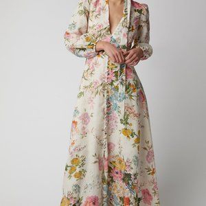 Zimmermann Heathers Linen Maxi Dress Size 1